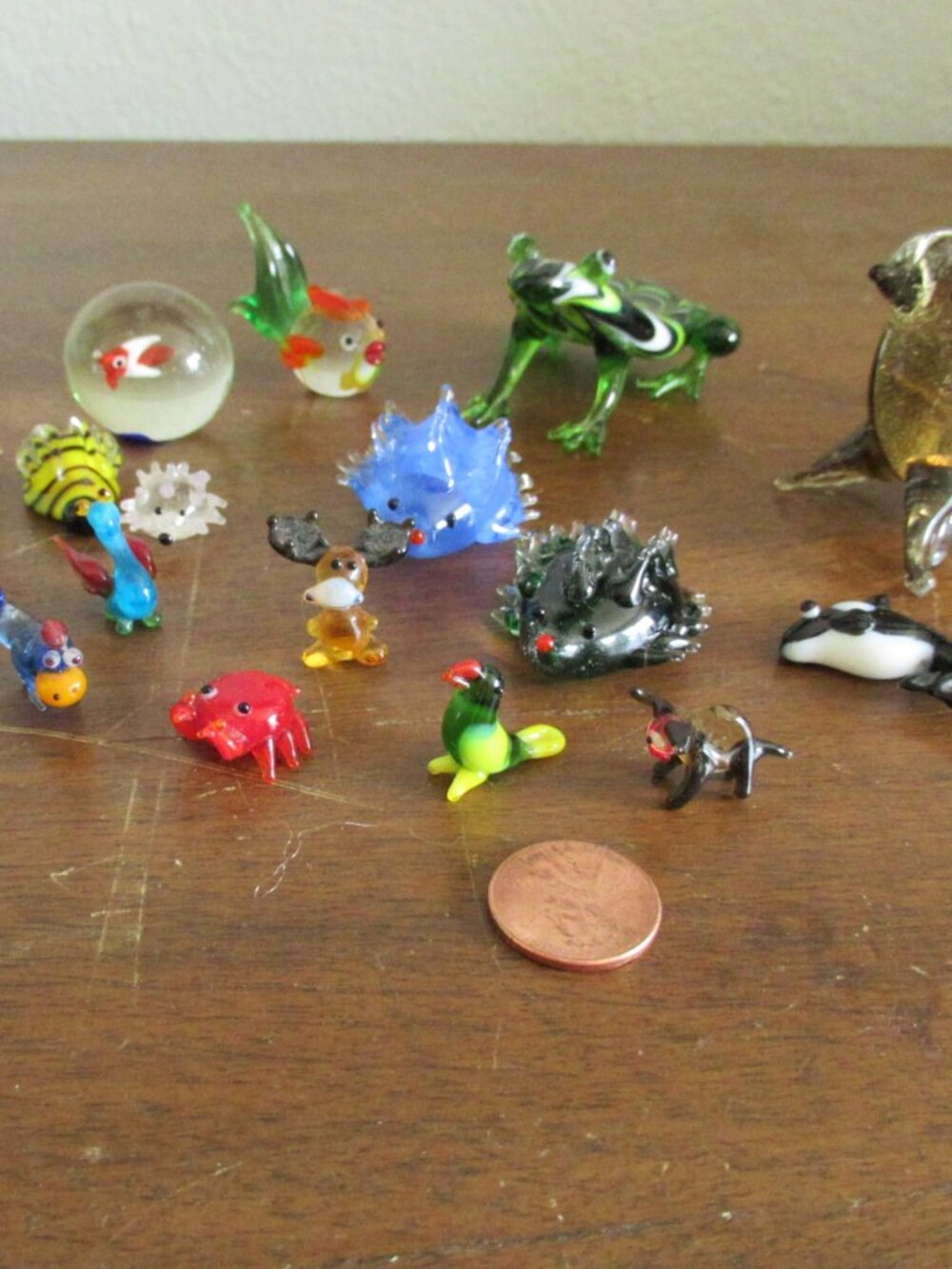 Blown Glass Animal Figurines Lot • Mixed Sizes • Art Glass Creatures - Picture 3 of 10